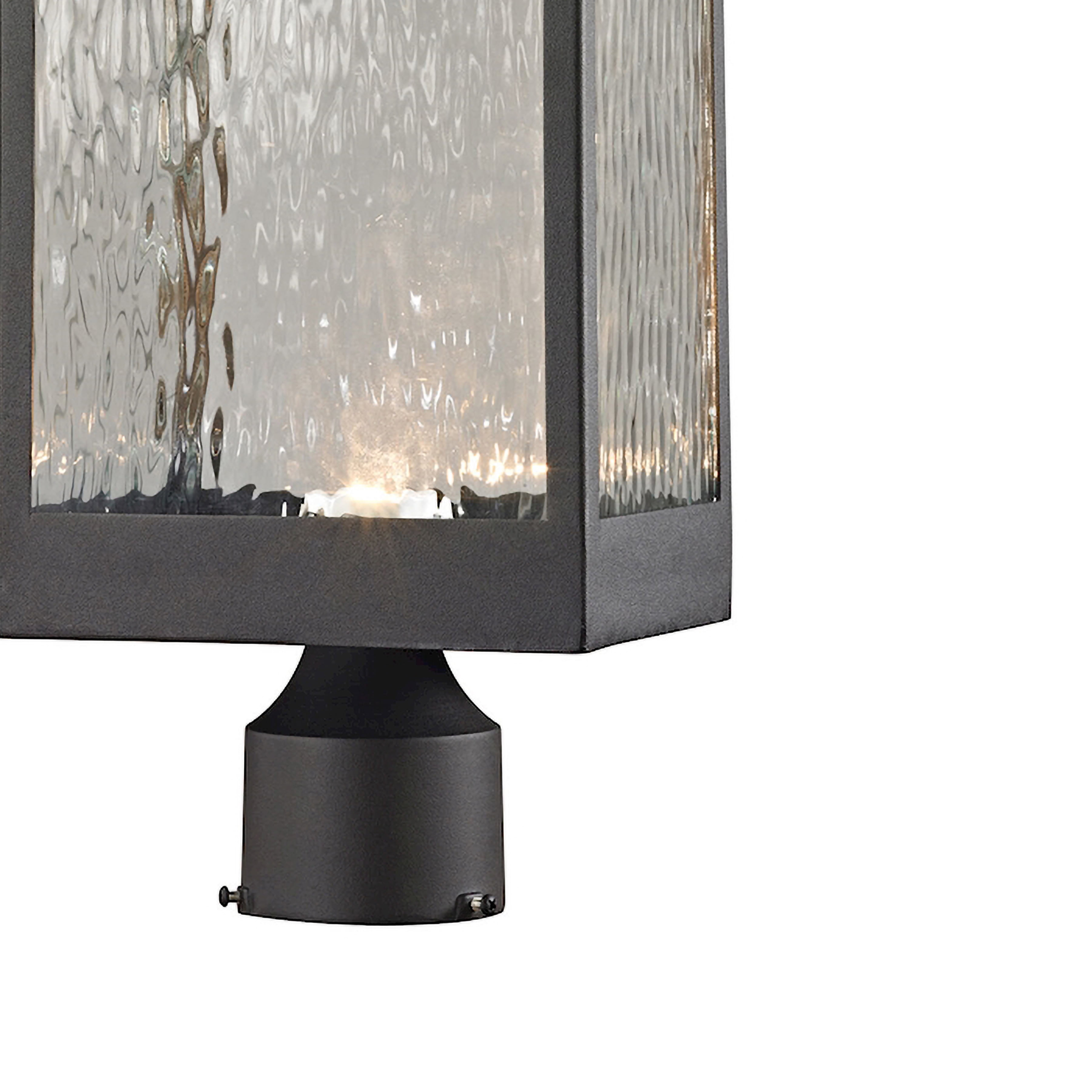 Newcastle 19 in. High 1-Light Outdoor Post Light in Textured Matte Black