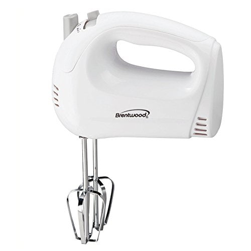 Brentwood 5-Speed Hand Mixer, White