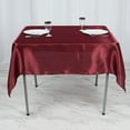 BalsaCircle 90" x 90" Burgundy Square Satin Table Overlays Wedding ...