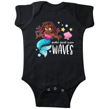 

Inktastic Make Your Own Waves Mermaid with Seashells Gift Baby Boy or Baby Girl Bodysuit