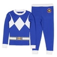 thumbnail image 2 of Power Rangers Toddler Kids' Mighty Morphin Ranger Character Tight Fit Long Sleeve and Pant Pajama Set Sleepwear, 2 of 6