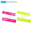 thumbnail image 3 of Unique Bargains 9.8'x0.7' Badminton Racket Head PU Protector Sticker Racquet Guard Tape, Pink/Light Yellow 4 Pack, 3 of 6