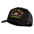 thumbnail image 2 of Gulf War 90-91 Veteran Patched Solid Cotton Twill 5 panel Mesh Back Cap - Black OSFM, 2 of 5