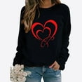 thumbnail image 2 of Womens Valentines Sweatshirts Romantic Love Graphic Heart Print Shirt Crewneck Pullover Top Clothes, 2 of 3