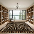 thumbnail image 2 of ODIKA 2'x3' Machine Washable Non-Slip Area Rug, Oriental Black High Traffic Rug, Black, 1088837, 2 of 7