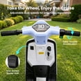 thumbnail image 5 of Track Seven 24V Ride-on Moped Scooter, Kids Electric Motorcycle for Boys Girls Ages 8-12, 250W Brushless Motor, 10 Mph Max Speed, Twist Throttle, 12" Pneumatic Tires, Bluetooth, LED Light, Blue, 5 of 10