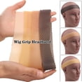 thumbnail image 2 of No-Slip Wig Grip Band Transparent Silicone Wig Band Comfort Head Hair Band Extra Hold Wig Headband Adjustable Women Hair Wig Band(Light brown), 2 of 12