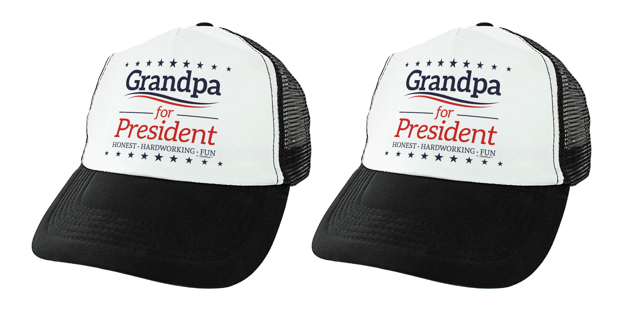 Thiswear Grandpa Gift Best Grandfarter Ever Grandparents Day Gift Grandpa Fathers Day Hat 2-Pack Trucker Hats, Women's, Size: One Size