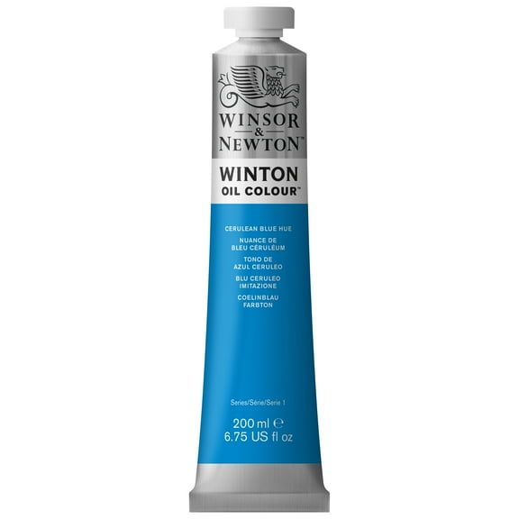 Winsor & Newton Winton Oil Color, 6.75 Ounce Tube, Cerulean Blue Hue