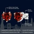 thumbnail image 2 of Gem Stone King 925 Sterling Silver Red Garnet Stud Earrings for Women Men (4.00 Cttw, Gemstone Birthstone, Heart Shape 8MM), 2 of 6