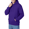 thumbnail image 5 of Hanes EcoSmart Hooded Pocket Sweatshirt, Men's Long Sleeve Pullover Fleece, Purple, M, 5 of 5