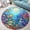Ocean7, variant on Circle Area Rug, Mountain21 Washable Non-Slip Floor Carpet, Soft Rug for Living Room Bedroom Decor 24 Inch