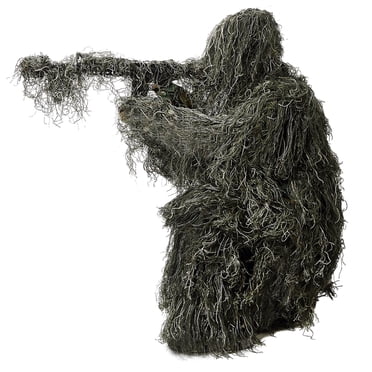 MOPHOTO 5 in 1 Ghillie Suit 3D Camouflage Hunting Suits - Jacket, Pants, Hood, Carry Bag for Adults & Youth, M/L/XL/XXL