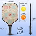 thumbnail image 4 of Pickleball Paddles Set,Pioneer Flower Floral Print Pattern Fiberglass Surface Pickleball Racket Set with 2 Indoor Outdoor Pickleball Balls and Pickleball Bag,Pickle-ball Equipment, 4 of 6