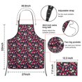 thumbnail image 7 of Dark Blue Christmas Pattern Apron-Garden Aprons for Women with Pockets-Cotton Linen Waterproof Kitchen Cooking Gardening Aprons Adjustable for Kitchen,Cooking,BBQ and Salon 33"x27", 7 of 7
