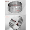 thumbnail image 4 of 16-20cm Stainless Steel Adjustable Cake Ring Telescopic Cake Cutter Kit Mousse Mould Slicing DIY Bakeware Tool, 4 of 4