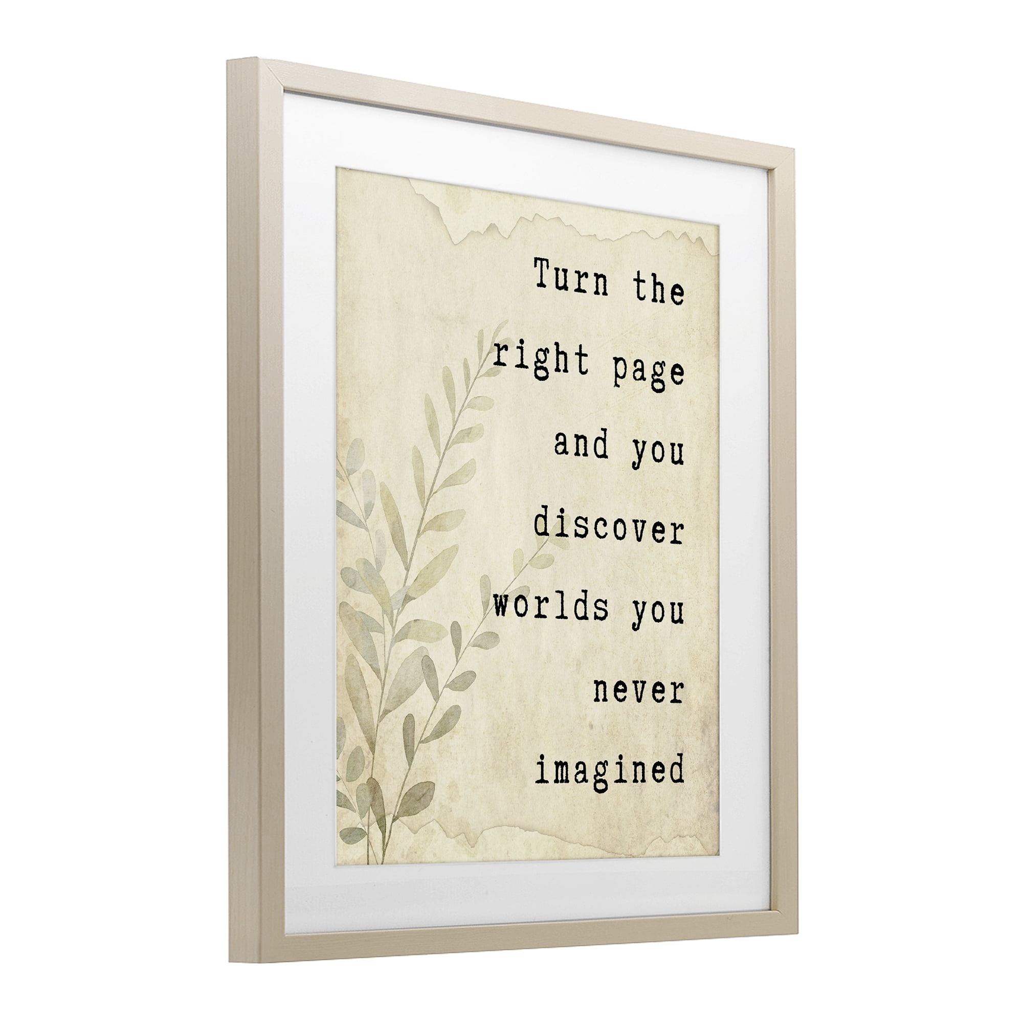 Stupell Industries Literary Wonders Quote Birch Framed Print Under Glass, design by Julia Frost