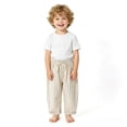 thumbnail image 5 of Gubotare Baby Pants Summer Baby Boys' Pants Low Waisted Lightweight Baggy Pants Solid Color Casual Basic Summer Cargo Pants with Pockets 6 12 Months (Beige,6-12 Months), 5 of 9