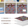 thumbnail image 4 of Yayeee Foldable Storage Basket for Shelves Set of 2 Waterproof Cloth Bins with Handles, Colorful Mandala Pattern, 4 of 7