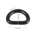 thumbnail image 3 of Metal D Ring 0.63"(16mm) D-Rings Buckle for Hardware Bags Belts Craft DIY Accessories Black, 50pcs, 3 of 5
