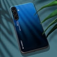 thumbnail image 3 of Dteck Case for Samsung Galaxy A15 5G,Tempered Glass Pattern Back Cover +TPU Frame Hybrid Shell Slim Case,Black, 3 of 8