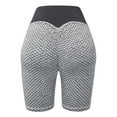 thumbnail image 6 of FANNYC Women's High-Waist Yoga Shorts Elastic Sports Half Pants Control Abdominal Butt Lift Workout Shorts Slim Gym Running Shorts, Gray/Black&White/Color Blue/Rose Red/Green/Black Gray, 6 of 7
