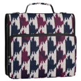 thumbnail image 2 of Haosy 3 Ring Zipper Binder with Shoulder Strap Waterproof Trapper Keeper 2 Inch D-Ring 500 Sheets Capacity, Pied De Poule Pattern, 2 of 8