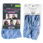 Scunci Everyday & Active Wide Multi-Wear Headwrap Fabric Headband, Colors Vary