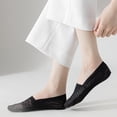 thumbnail image 5 of 5 piezas de calcetines de barco para mujer, estilo fino, medias de rayón, calcetines de ocio, calcetines invisibles antideslizantes de silicona para mujer, 5 of 5