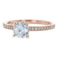 thumbnail image 5 of 14K Rose Gold 1-1/4 ct. Certified Natural Diamonds Solitaire Engagement Ring By Hollywood Hills Jewelers, 5 of 6
