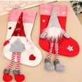 thumbnail image 3 of Techinal Long Leg Gnome Christmas Stockings Xmas Elf Santa Doll Element Stocking Family, 3 of 14
