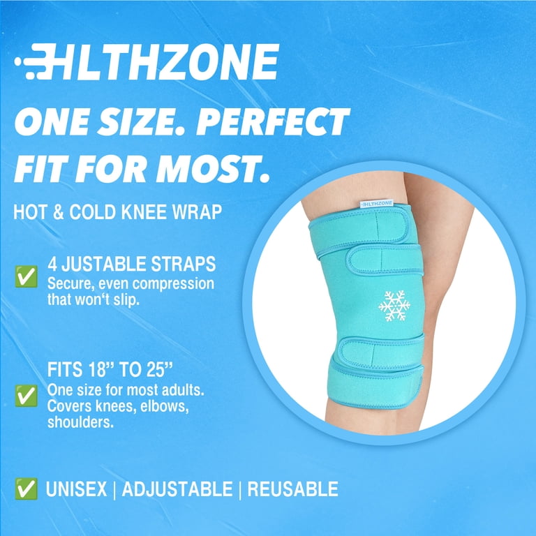 HLTHZONE Knee Ice Pack Wrap, Reusable Gel Therapy photo 6