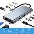 11 in 1 USB Hub Type C Adapter to 4K HDMI 3.0 Network Card Usb Multi