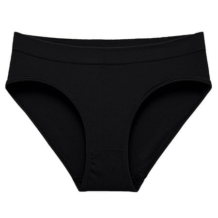 

Follure Womens Abdominal Low Waist Seamless Elastic T Pants Seamless Solid Color Waist Thin Panties