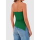 thumbnail image 2 of Top Bandeau PRETTYGARDEN 2025 Sin Tirantes Fruncido Verde M, 2 of 6
