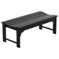 thumbnail image 2 of GARDEN Plastic Adirondack Backless Outdoor Bench for Patio Entryway, Black, 2 of 6