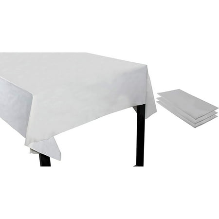 disposable rectangle tablecloth juvale fits tables foot decoration feet gray supplies plastic inch grey pack table