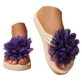 thumbnail image 3 of ibiyuan Leather Flip Flops for Women Thong Sandals Non- Woven Sole Women House Slippers Elegant Shower Shoes Women, 3 of 9