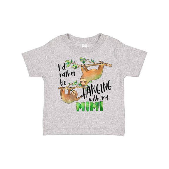 Inktastic Id Rather Be Hanging with My Mimi Cute Sloths Boys or Girls Toddler T-Shirt
