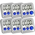 thumbnail image 1 of Elegant Digital Kitchen Timer Stainless Steel - Strong Magnetic Back - Kickstand - Loud Alarm - Large Display - Auto Memory - Auto Shut-Off - Model eT-24 (Plumberry 6-Pack) by eTradewinds, 1 of 2