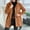 Brown, variant on WMTBSRSW Womens Fashion Long Corduroy Shacket Jacket Fall Spring Button Down Hooded Coat Solid Loose Casual Open Front Hood Cardigan Outwear Black L