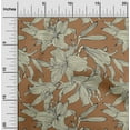 thumbnail image 2 of oneOone Viscose Jersey Brown Fabric Florals Craft Projects Decor Fabric Printed By The Yard 60 Inch Wide, 2 of 6