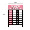 thumbnail image 2 of Etiqueta adhesiva de horario comercial, señal adhesiva de horario de operación para cualquier tienda bancaria comercial, 2 of 7