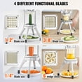thumbnail image 3 of Picadora de verduras y frutas VEVOR Commercial con 4 cuchillas de acero inoxidable, 3 of 9