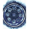 thumbnail image 2 of Medley, Elizabeth 12x14 White Modern Wood Framed Museum Art Print Titled - Shibori Circle I, 2 of 4