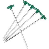 Mobutofu 5Pcs Tent Ground Pegs Stainless Steel Silver Color Portable .8In