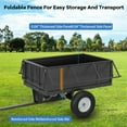 thumbnail image 3 of 17 Cu.Ft Heavy Duty 750 lbs Steel Utility Dump Cart,Removable Mesh Sides, Pneumatic Tires, Quick-Dump Tow Behind Utility Garden Cart for Lawn Mower or Tractor, 3 of 8