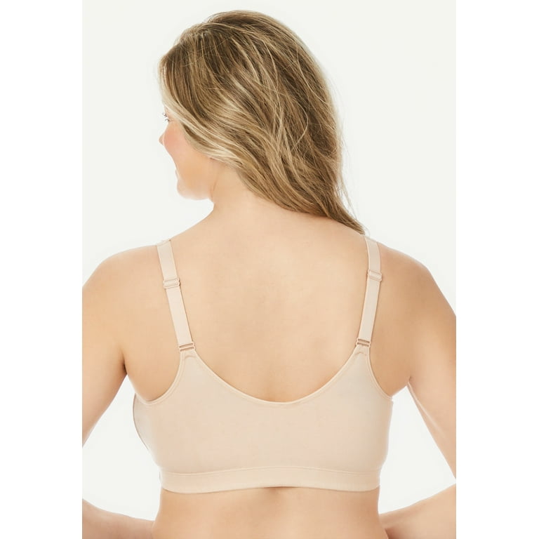 Catherines Women's Plus Size Wireless Front-Close Cotton Comfort Bra