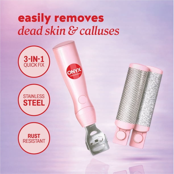 2 pack) ONYX Professional Callus Miracle 3 Step Pedi Tool