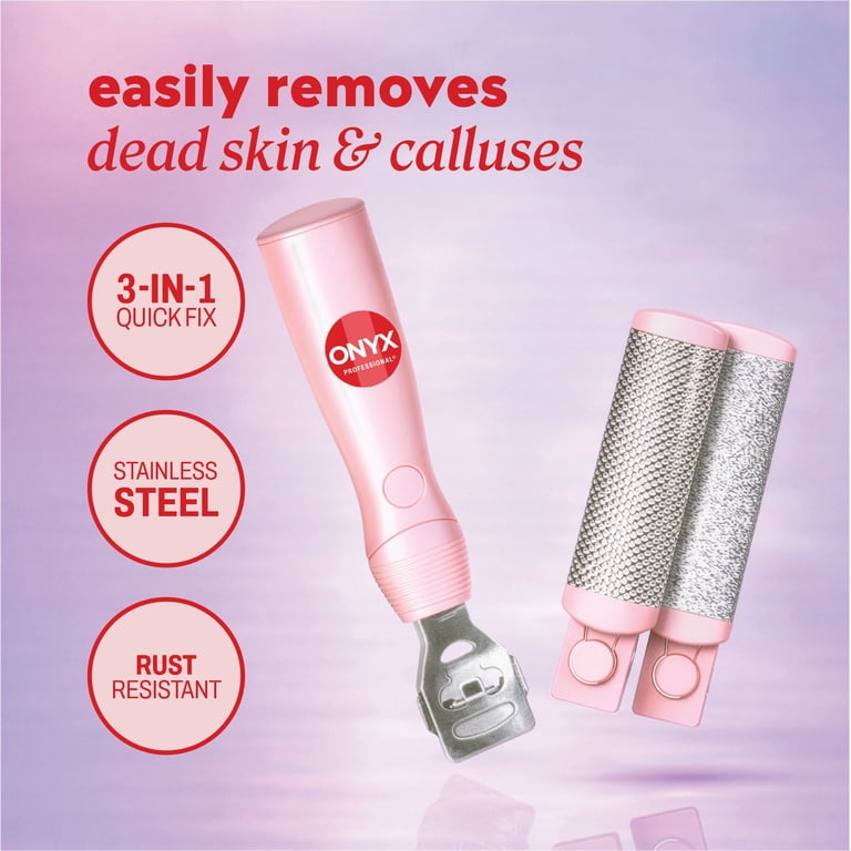 2 pack) ONYX Professional Callus Miracle 3 Step Pedi Tool